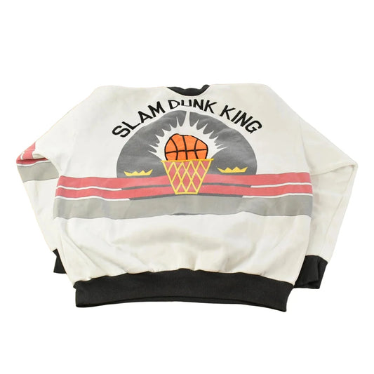 Vintage 1980s Slam Dunk Basketball Patchwork Crewneck Sweatshirt Men's Medium from propervintagecanada