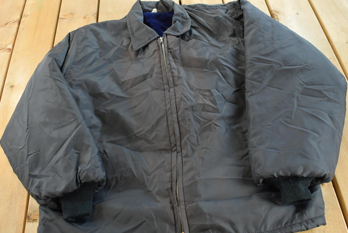 Vintage 1980s Snap-N-Wear Fleece Lined Coach Jacket Men's XL / Made in USA / 80s Streetwear / Outerwear from propervintagecanada