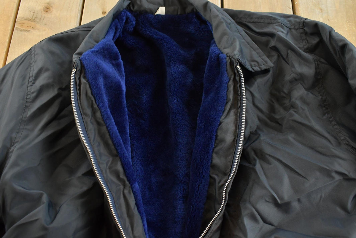 Vintage 1980s Snap-N-Wear Fleece Lined Coach Jacket Men's XL / Made in USA / 80s Streetwear / Outerwear from propervintagecanada