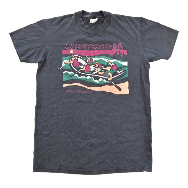 Vintage 1980s Snowmass White Water Rafting Team Graphic T Shirt Men's S from propervintagecanada