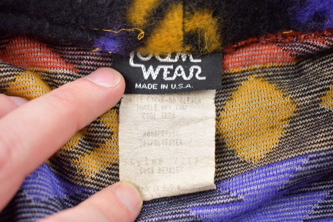 Vintage 1980s Southwestern Styel Loom Wear Acrylic Cardigan Sweater Men's Large from propervintagecanada