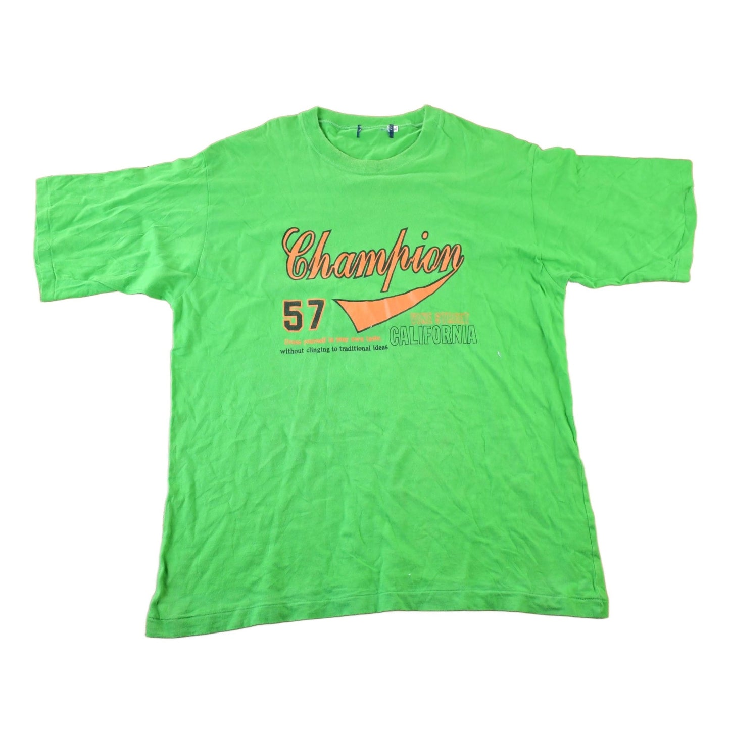 Vintage 1980s Souvenir Single Stitch Champion Vine Street Graphic Print T-Shirt Made In USA Men's Large