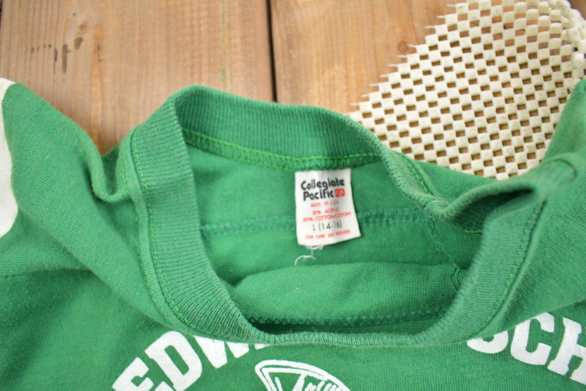 Vintage 1980s St Edwards School Graphic T Shirt Men's 2XS from propervintagecanada