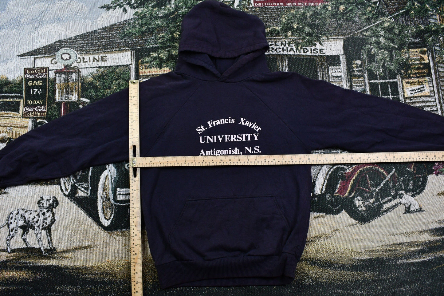 Vintage 1980s St Francis Xavier University Graphic Raglan Hoodie Men's S from propervintagecanada