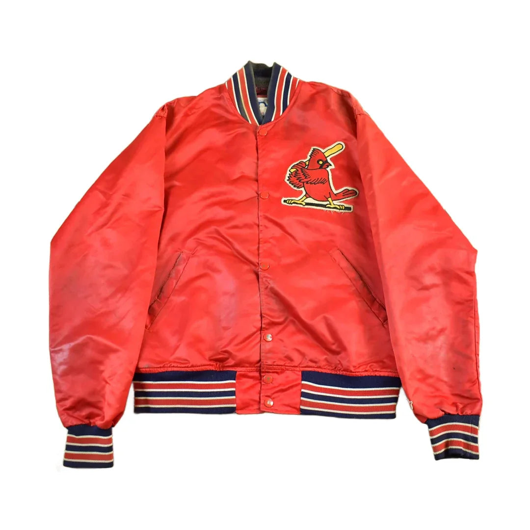 Vintage 1980s St. Louis Cardinals MLB Satin Starter Bomber Jacket Men's Medium from propervintagecanada