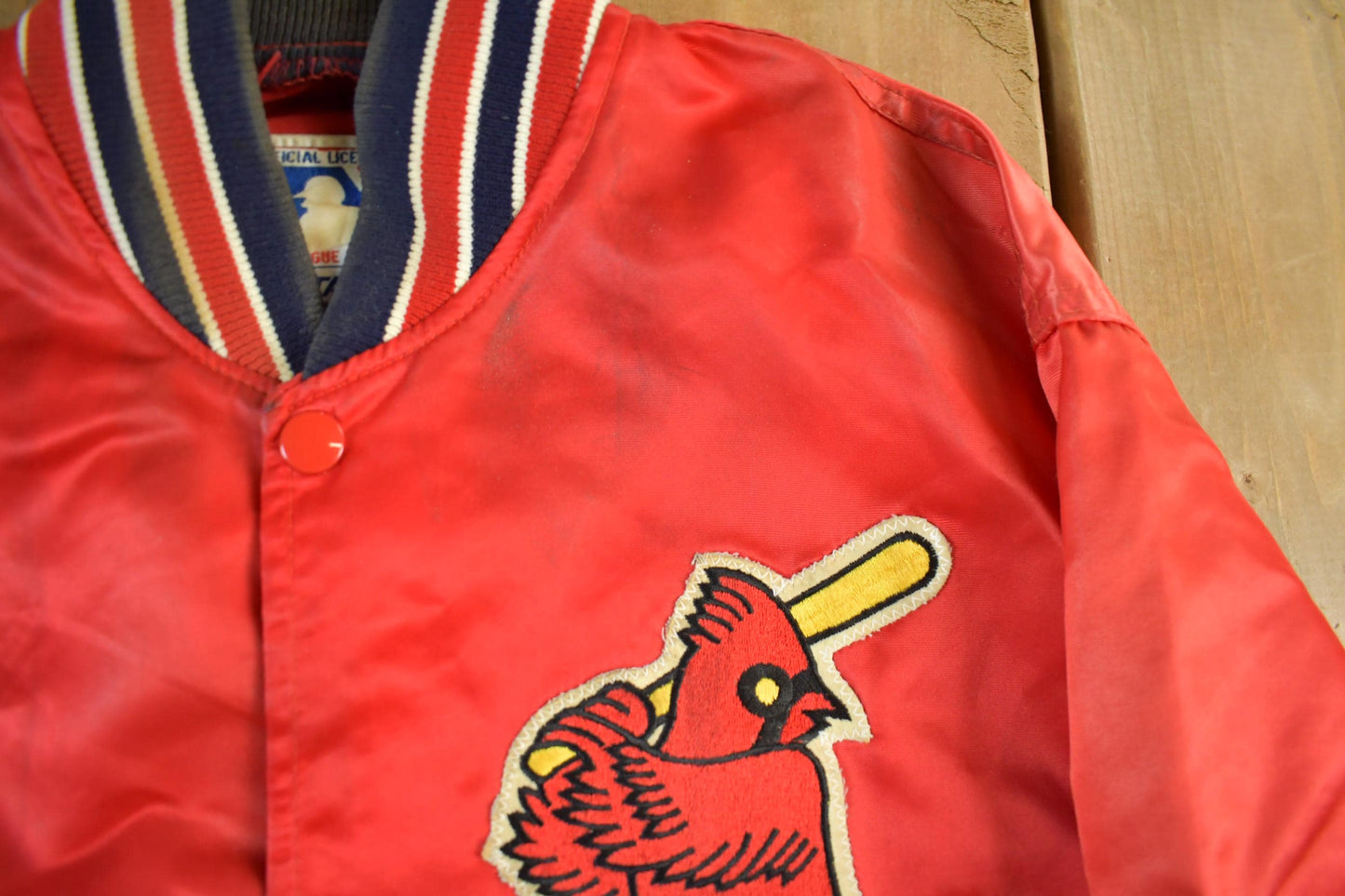 Vintage 1980s St. Louis Cardinals MLB Satin Starter Bomber Jacket Men's Medium from propervintagecanada