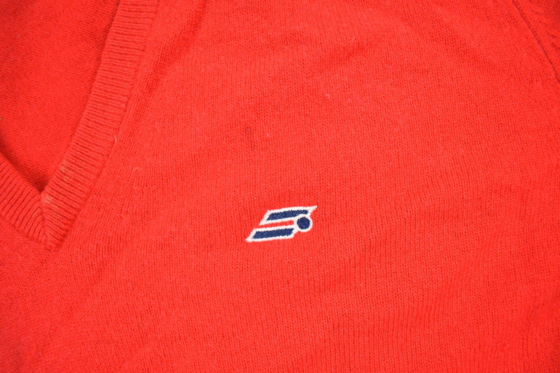 Vintage 1980s St Michael Pure New Wool Knit V-Neck Sweater Men's Large from propervintagecanada