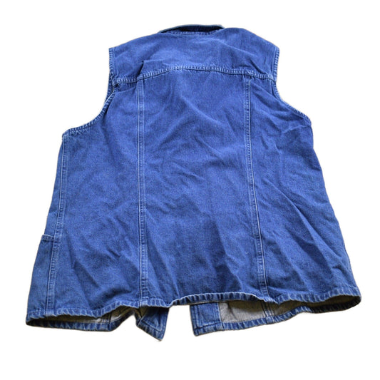 Vintage 1980s Stonebridge Denim Vest Men's XL from propervintagecanada