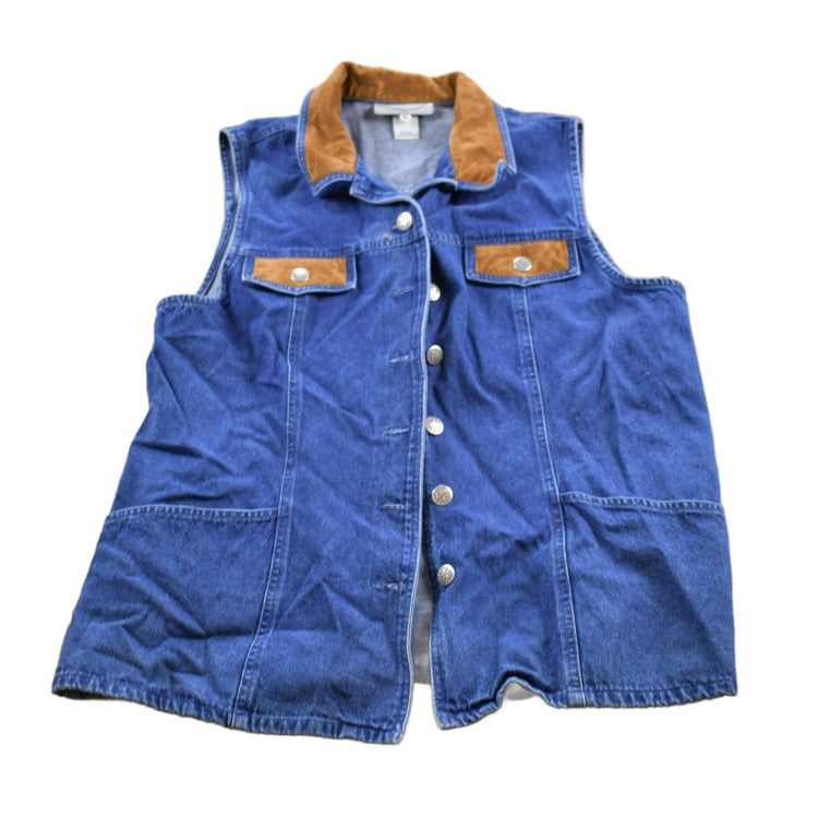 Vintage 1980s Stonebridge Denim Vest Men's XL from propervintagecanada