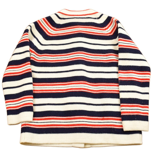 Vintage 1980s Striped Knitted Cardigan Sweater Women's M from propervintagecanada