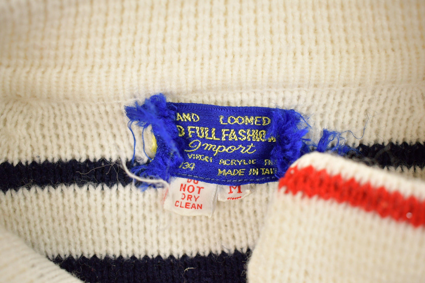 Vintage 1980s Striped Knitted Cardigan Sweater Women's M