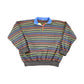 Vintage 1980s Striped Quarter Button Souvenir Crewneck Sweatshirt Men's XL from propervintagecanada