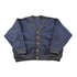Vintage 1980s Structure Wool Knit Cardigan Sweater Jacket Men&