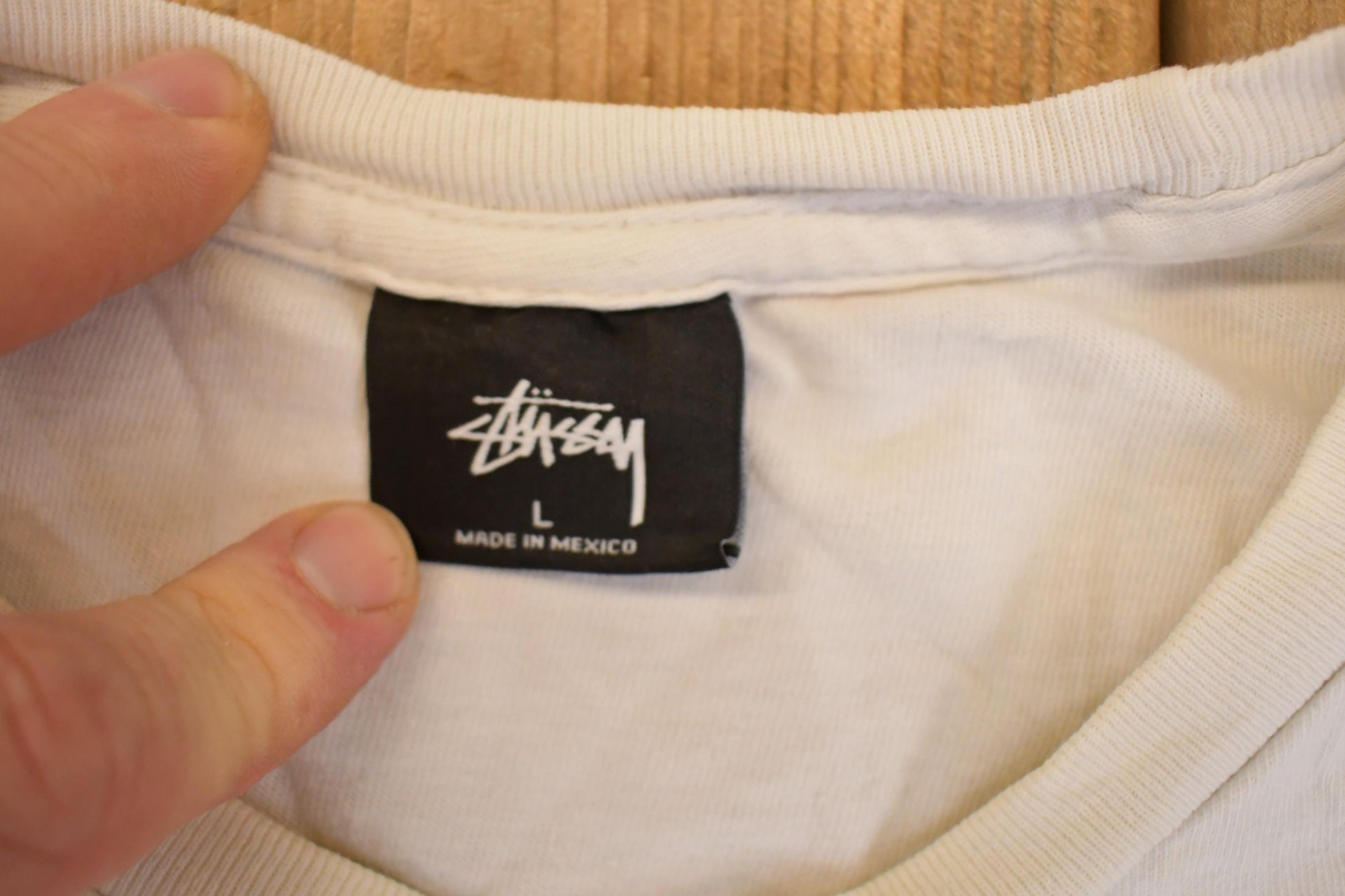 Vintage 1980s Stussy Laguna Beach California Graphic Print Surfing Shirt Men's L from propervintagecanada