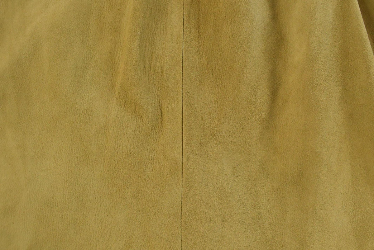 Vintage 1980s Suede Leather Midi Skirt Women's 28 from propervintagecanada