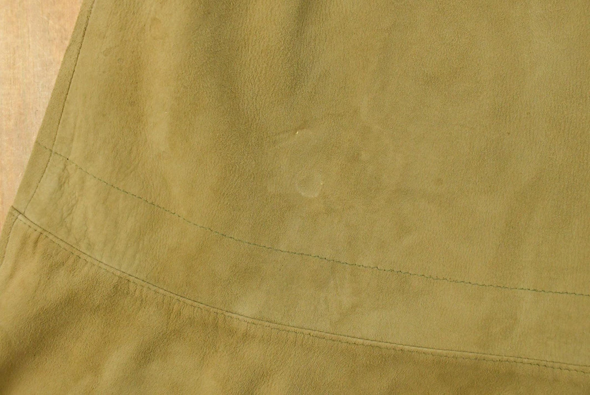 Vintage 1980s Suede Leather Midi Skirt Women's 28 from propervintagecanada