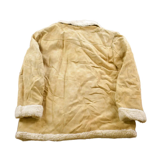 Vintage 1980s Suede Leather Shearling Jacket from propervintagecanada