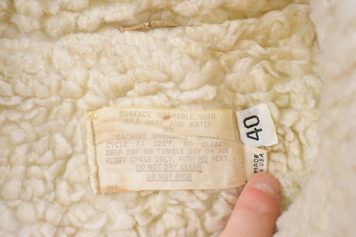 Vintage 1980s Suede Leather Shearling Jacket from propervintagecanada