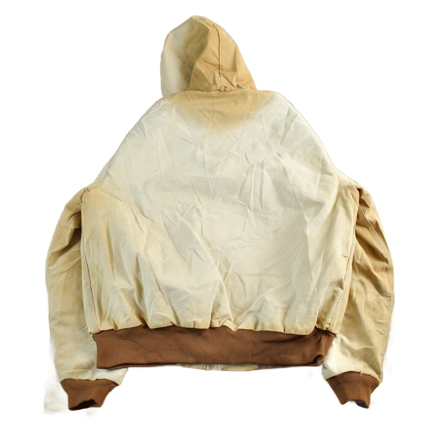 Vintage 1980s Sun Faded Carhartt Canvas Hooded Jacket Men's XL from propervintagecanada