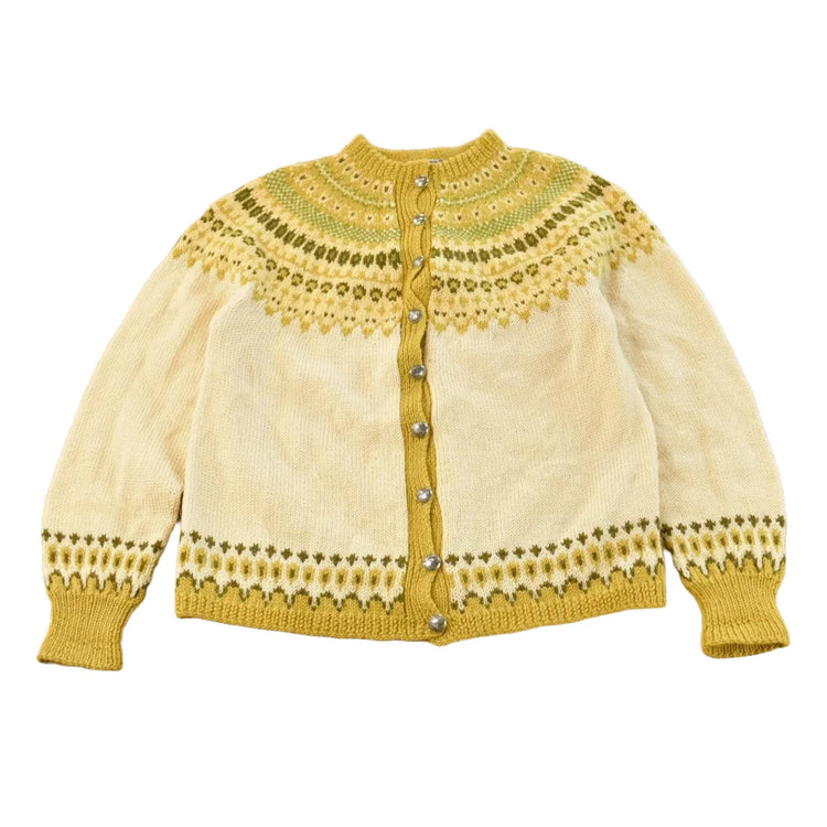 Vintage 1980s Sundt Hand Knit Wool Cardigan Sweater Women's M from propervintagecanada