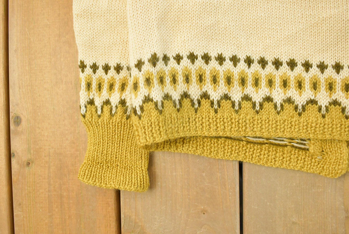 Vintage 1980s Sundt Hand Knit Wool Cardigan Sweater Women's M from propervintagecanada