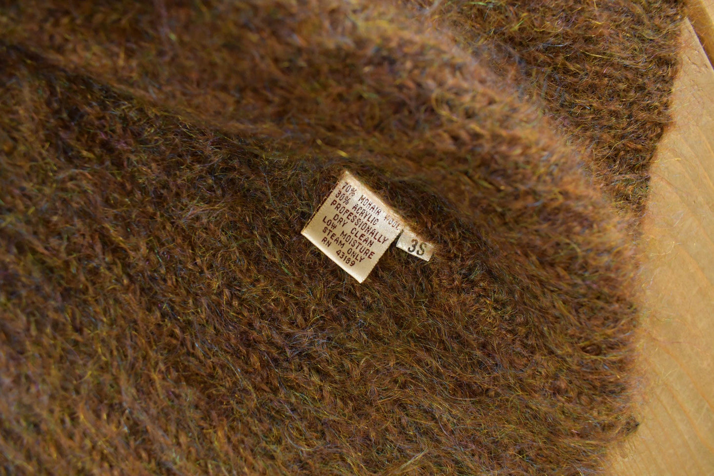 Vintage 1980s Susan Bristol Knit Cardigan Mohair Wool Sweater Women's XL from propervintagecanada