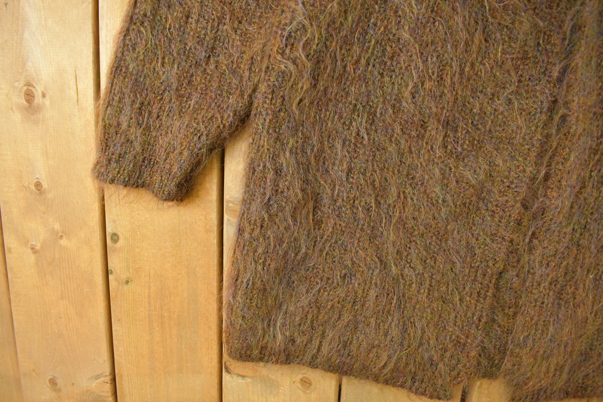 Vintage 1980s Susan Bristol Knit Cardigan Mohair Wool Sweater Women's XL from propervintagecanada