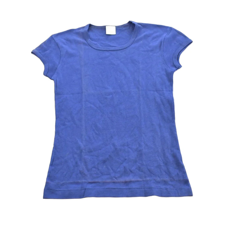 Vintage 1980s T-Shirt City Kitsilano Navy Blue Blank T-Shirt Women's S from propervintagecanada