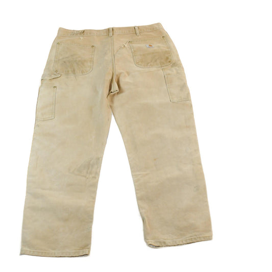Vintage 1980s Tan Carhartt Double Knee Work Pants Men's 40 x 26 from propervintagecanada