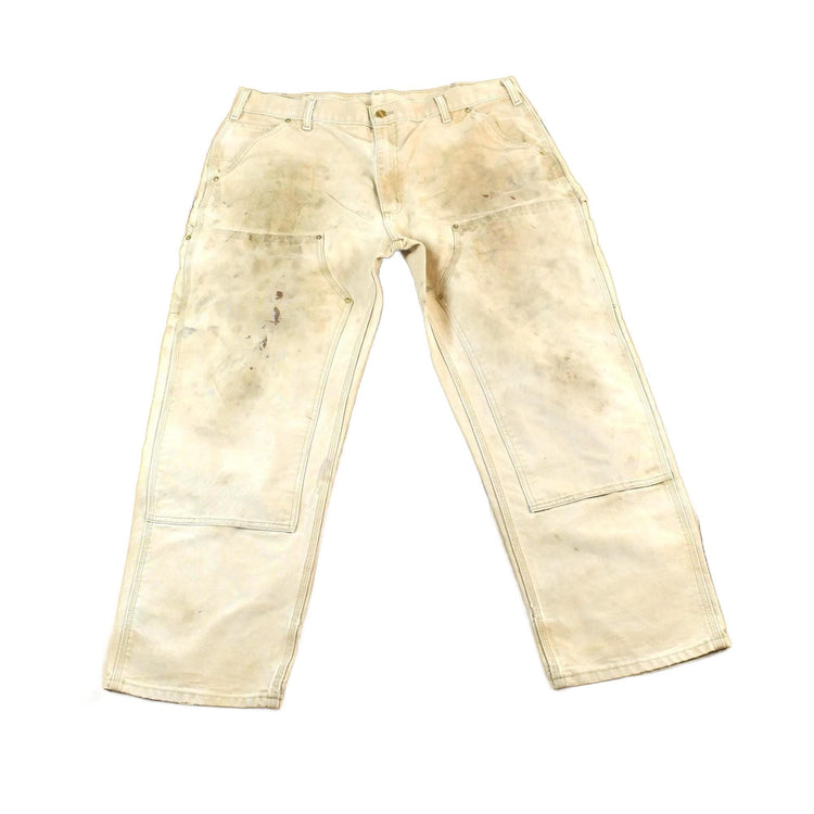 Vintage 1980s Tan Carhartt Double Knee Work Pants Men's 40 x 26 from propervintagecanada