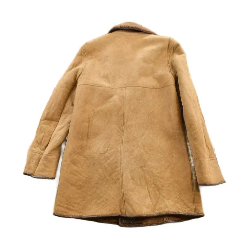 Vintage 1980s Tanns Of Taunton Lambskin Fur Lined Jacket Men's Medium from propervintagecanada