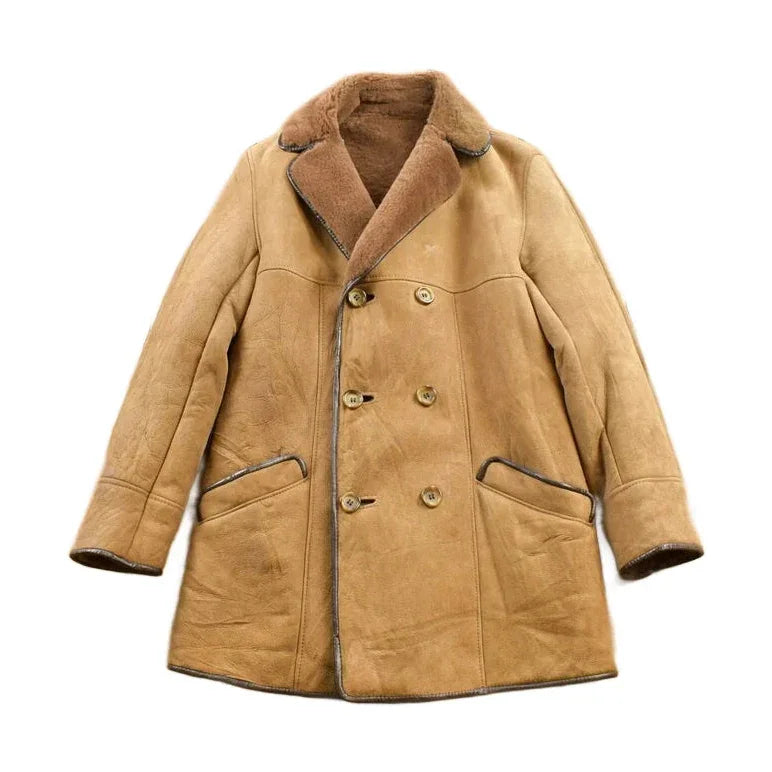 Vintage 1980s Tanns Of Taunton Lambskin Fur Lined Jacket Men's Medium from propervintagecanada