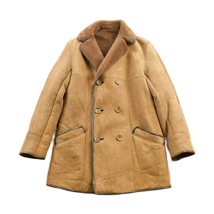 Vintage 1980s Tanns Of Taunton Lambskin Fur Lined Jacket Men's Medium from propervintagecanada