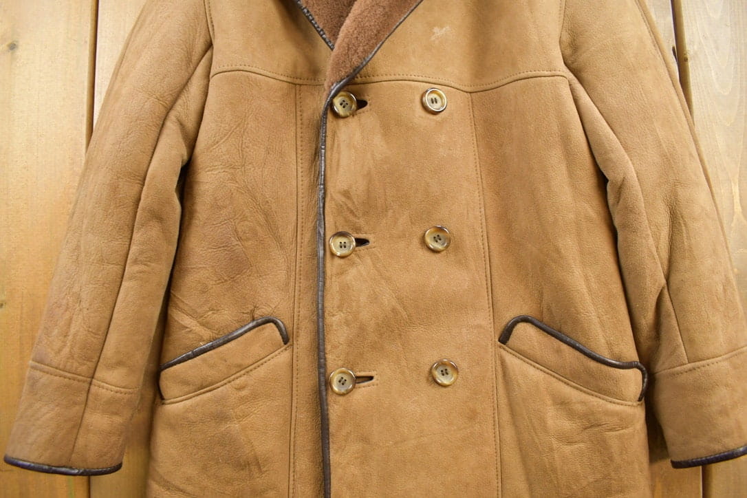 Vintage 1980s Tanns Of Taunton Lambskin Fur Lined Jacket Men's Medium from propervintagecanada