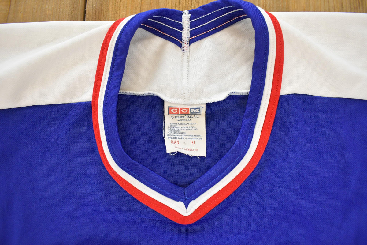 Vintage 1980s Team USA CCM Maska Embroidered Olympic Hockey Jersey Men's XL from propervintagecanada