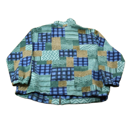 Vintage 1980s Teddi All Over Print Full Zip Fleece Sweater Men's 2XL from propervintagecanada