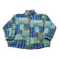 Vintage 1980s Teddi All Over Print Full Zip Fleece Sweater Men's 2XL from propervintagecanada