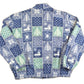 Vintage 1980s Teddi All Over Print Full Zip Fleece Sweater Men's Large from propervintagecanada