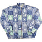 Vintage 1980s Teddi All Over Print Full Zip Fleece Sweater Men's Large from propervintagecanada