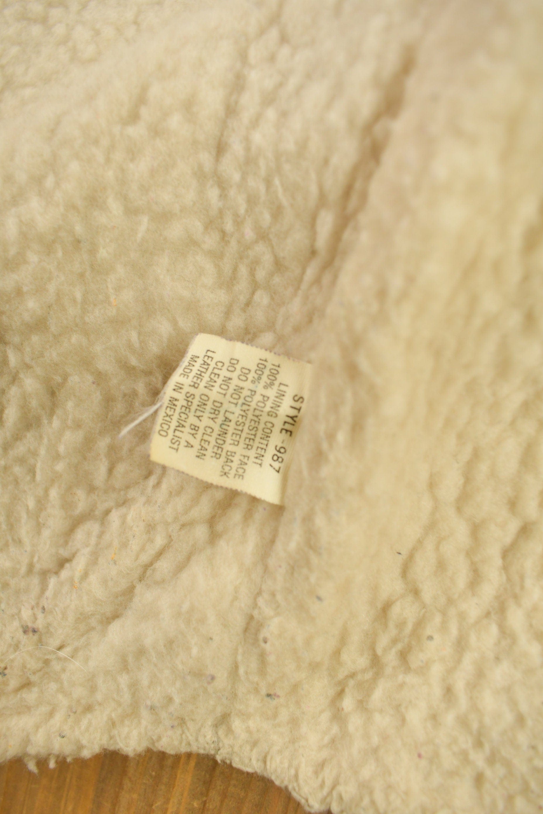 Vintage 1980s Texco Sherpa Lined Denim Button Up Vest Men's Large from propervintagecanada