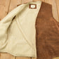 Vintage 1980s Texco Sherpa Lined Denim Button Up Vest Men's Large from propervintagecanada