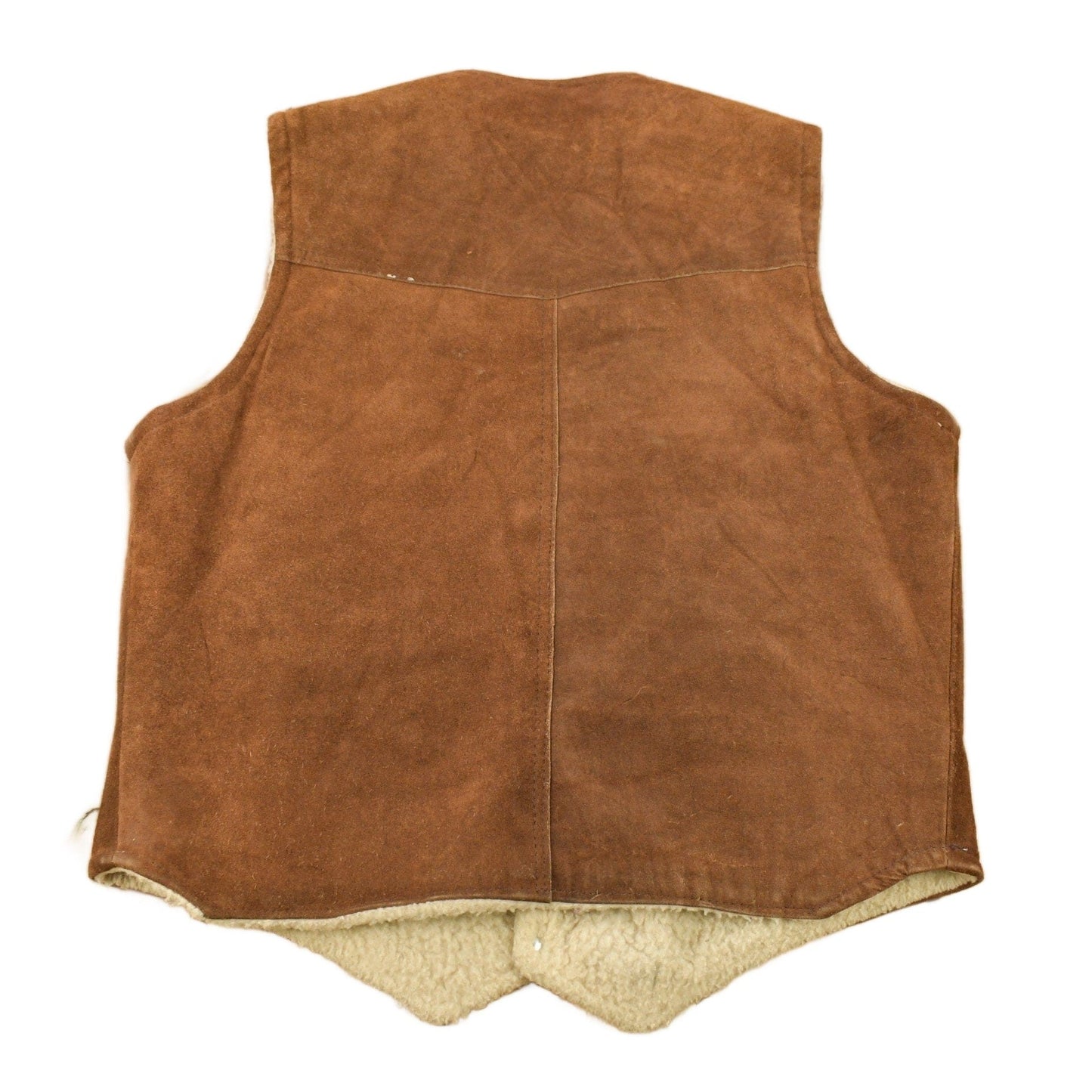 Vintage 1980s Texco Sherpa Lined Denim Button Up Vest Men's Large from propervintagecanada