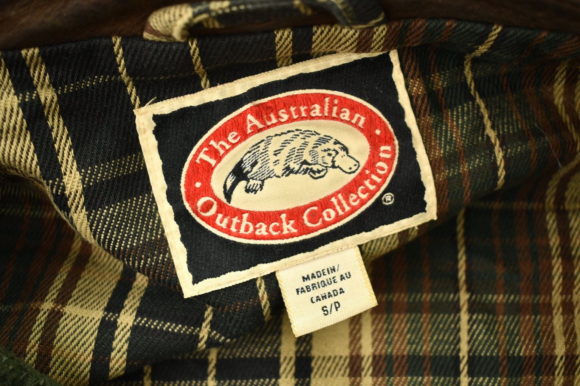 Vintage 1980s The Australia Outback Collection Waxed Leather Jacket Men's Medium from propervintagecanada