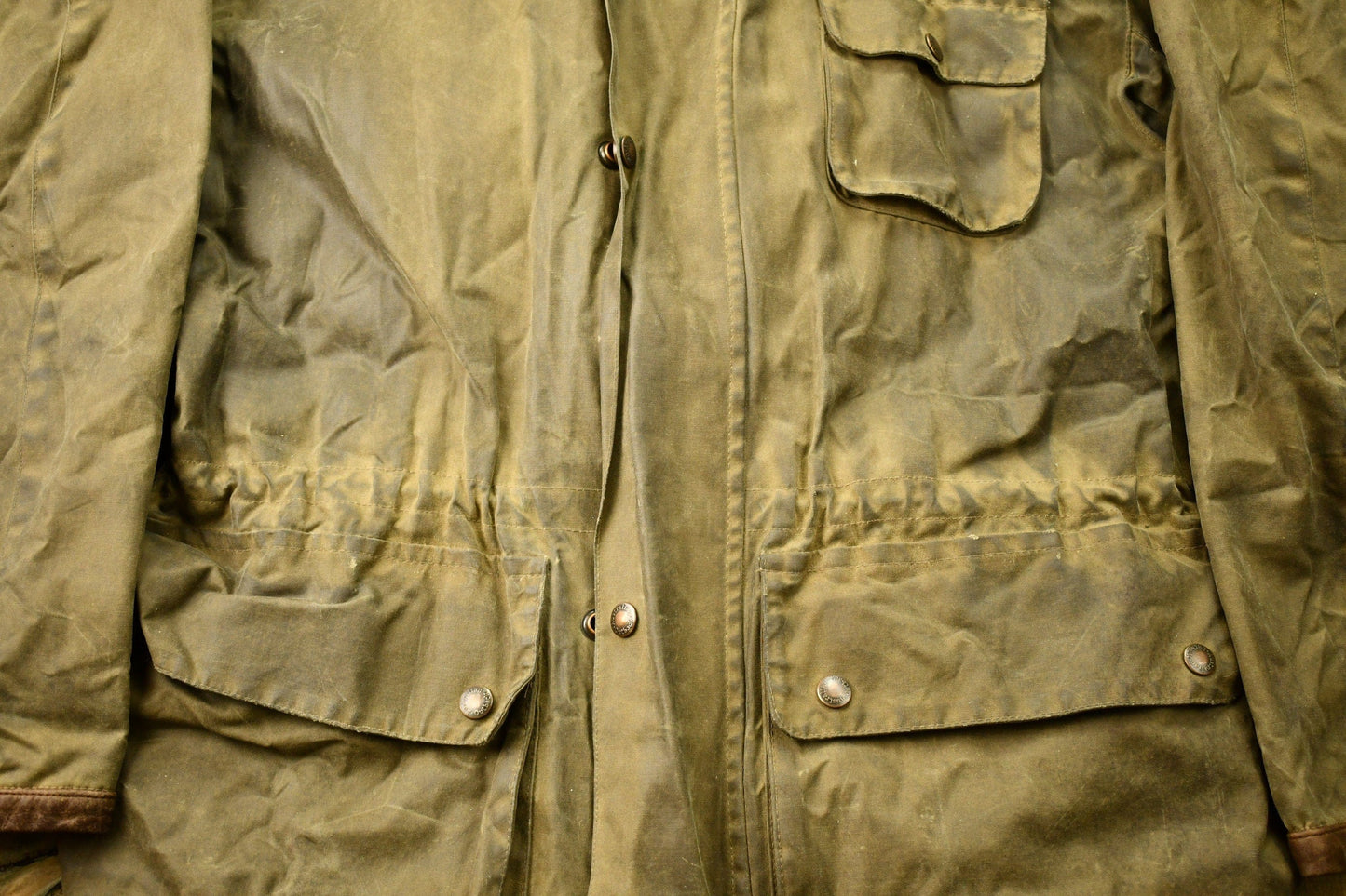 Vintage 1980s The Australia Outback Collection Waxed Leather Jacket Men's Medium from propervintagecanada