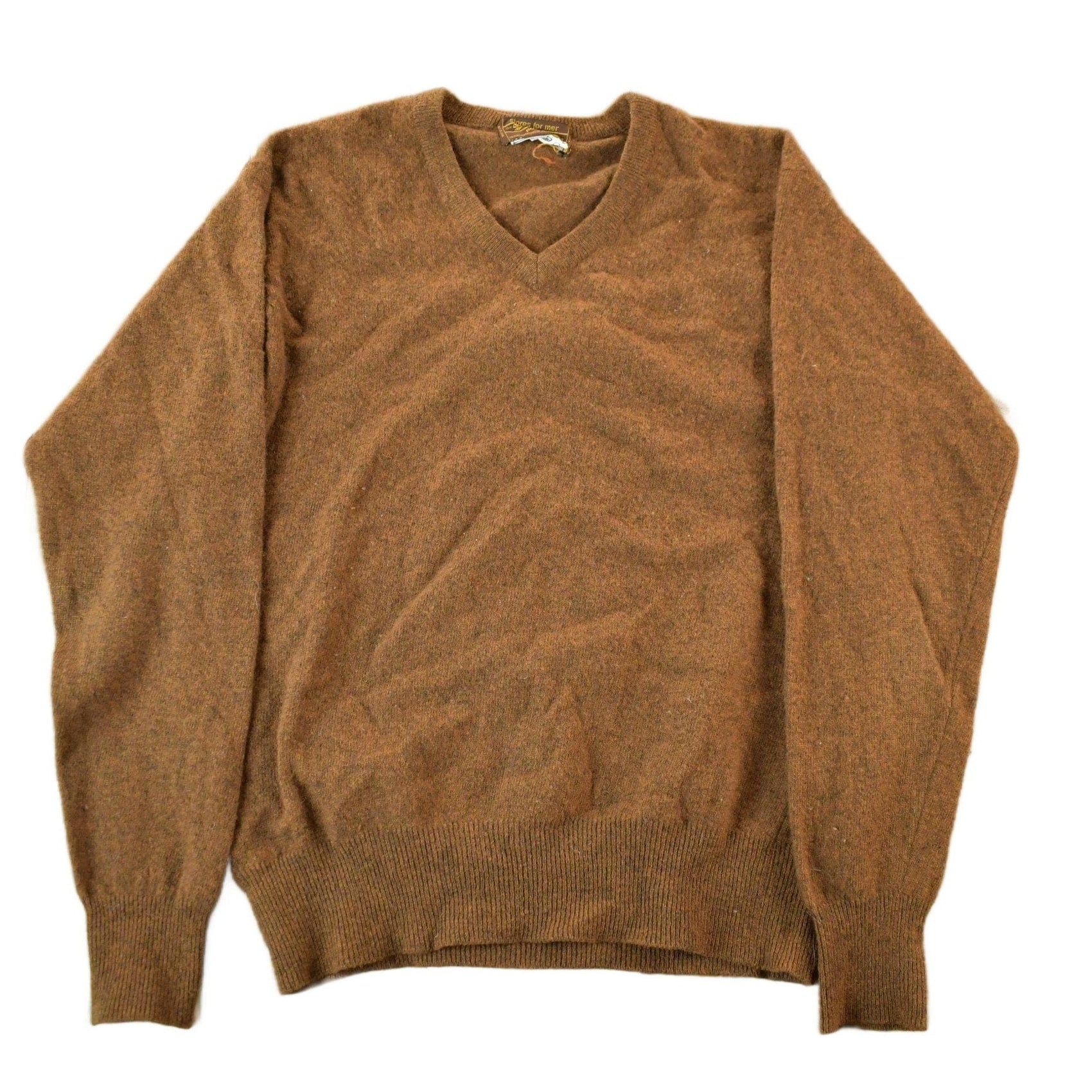 Vintage 1980s The Bay Wool V Neck Pullover Knit Sweater Men's Small from propervintagecanada