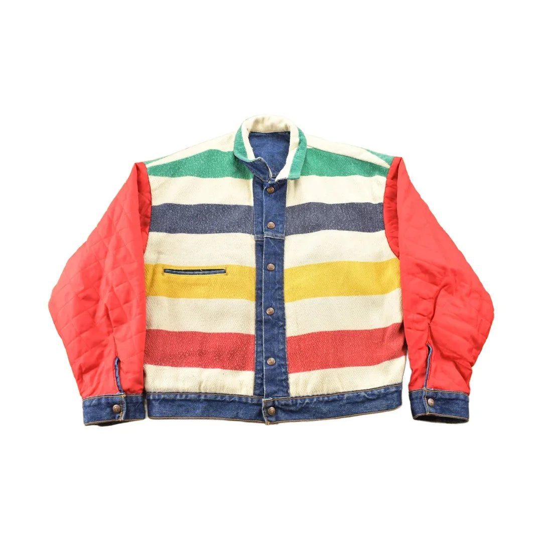 Vintage 1980s The Hudsons Bay Levi's Reversible Jean Jacket Men's Large from propervintagecanada