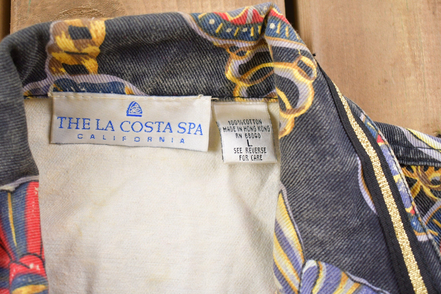 Vintage 1980s The La Costa Spa Jewelry Graphic Denim Jean Jacket Women's M from propervintagecanada