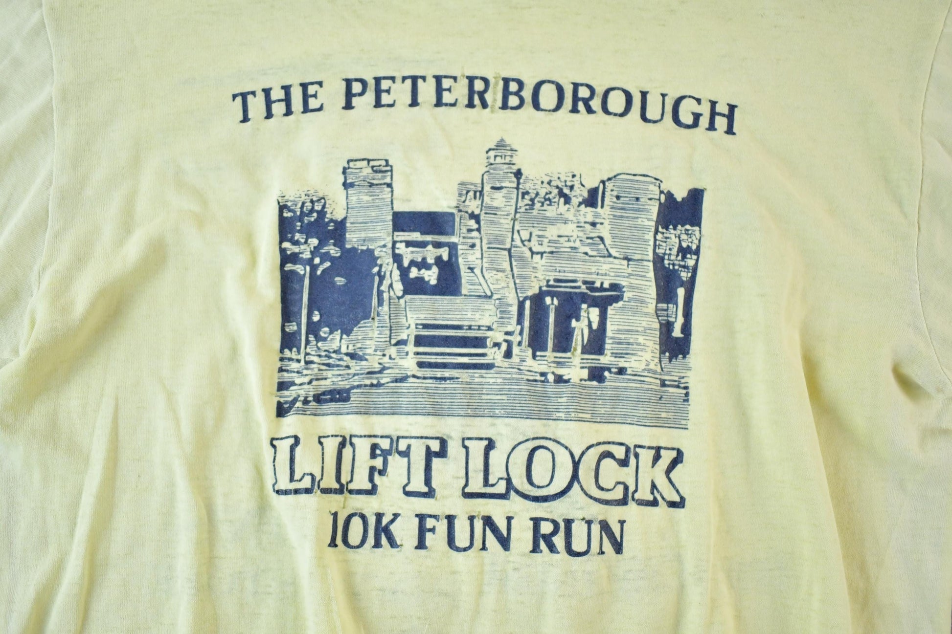 Vintage 1980s The Peterborough Lift Lock Run Souvenir T-Shirt Mens S from propervintagecanada