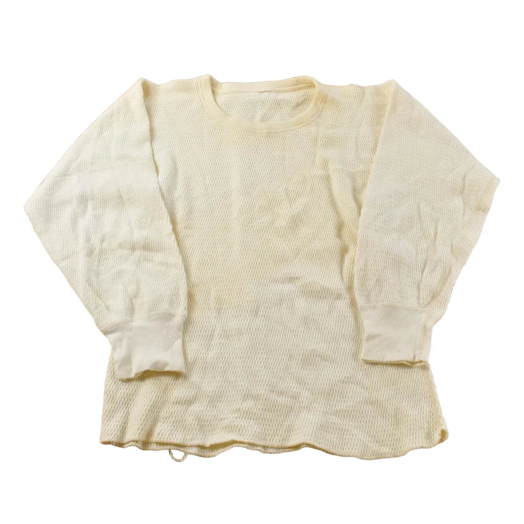 Vintage 1980s Thermal Crewneck Undershirt Mens S from propervintagecanada