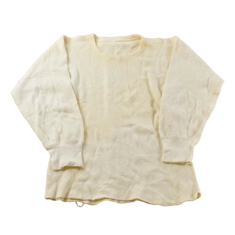 Vintage 1980s Thermal Crewneck Undershirt Mens S from propervintagecanada
